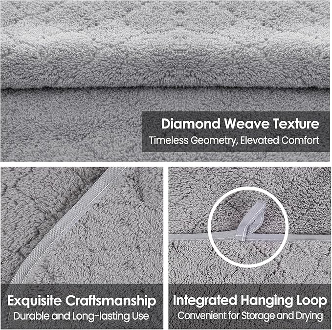 JML Microfiber Bath Towels, Oversized, Ultra Soft, Super Absorbent and Fast Drying, No Fading and Multipurpose Use for Sports, Travel, Fitness, SPA and Yoga (Coral Fleece - Grey, 30 in x 60 in)