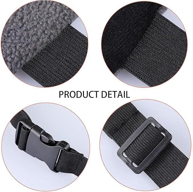 2PCS Travel Pillow with Travel Pillows for Airplanes and Airplane Head Strap, Compact and Comfortable Upright Plane Pillows That Prevents Head from Shaking While Traveling in Cars and Air