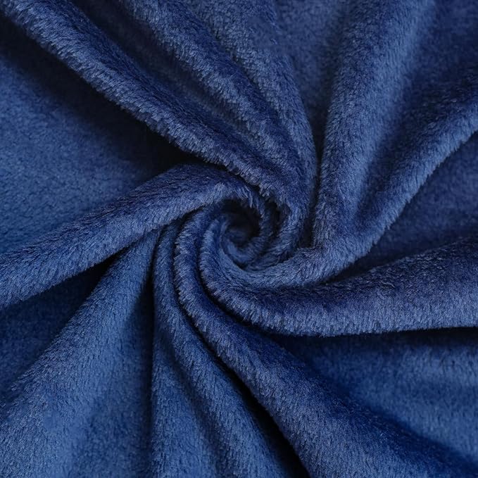 Travel Blanket Pillow, Soft Airplane Blanket 2-in-1, Travel Blanket Airplane Compact with Bag, Travel Essentials Accessories for Plane and Car,60x80 Navy