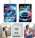 10/50/100Pcs Custom Logo Bulk Car Air Fresheners, Wholesale Custom Double-Sided Car Air Fresheners with Photo Text Logo, Suitable for Truck and Car Drivers, as Well as Business Logos (10 Rectangle)