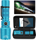Banral Flashlights High Lumens Rechargeable, Super Bright Long Range Small Powerful Flashlight, 6 Modes LED Tactical Pocket Waterproof Flash Light for Home Emergency (1, Turquoise)