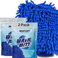 Ultra Plush Microfiber Car Wash Mitt - Scratch-Free, Lint-Free, Extra Absorbent, Machine Washable - Detailing Chenille Cleaning Mitt Perfect for Cars, Trucks, Motorcycles, and Household Surfaces
