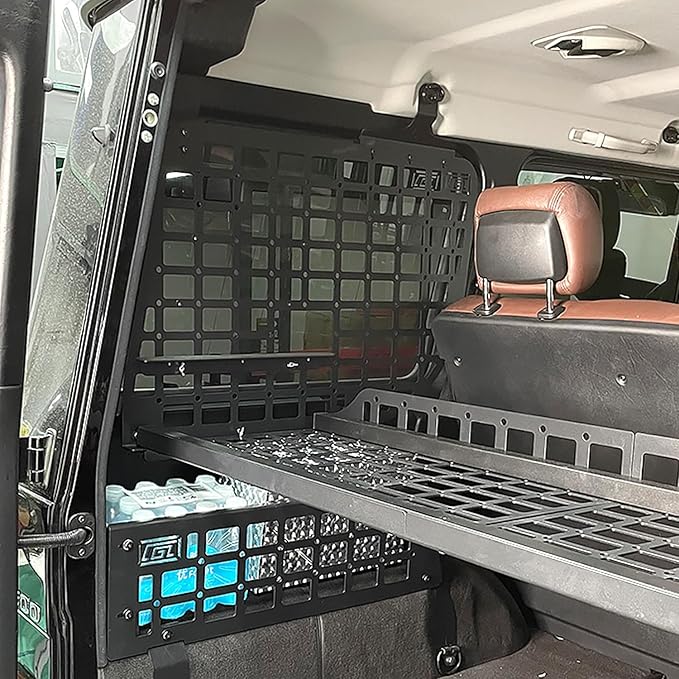 HIGH FLYING for Mercedes-benz G-Class G500 G55 2004-2018 Car Accessories Modular Storage Molle Panels System Trunk Shelf Luggage Storage Carrier Trunk Organizer Aluminum Alloy (Trunk Shelf)