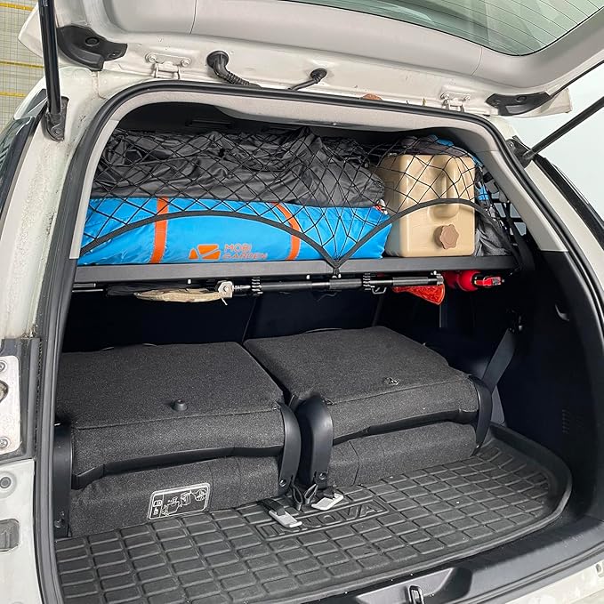 HIGH FLYING for Toyota Fortuner 2016-2024 Car Accessories Modular Storage Molle Panels System Trunk Shelf Luggage Trunk Organizer Aluminum Alloy (Side Panels+Shelf)