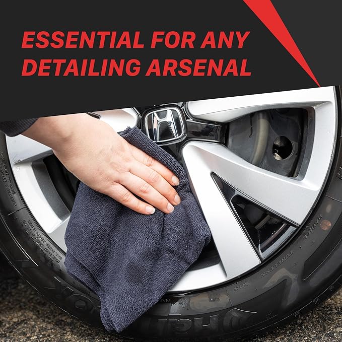 Maxshine 16" x 16" Universal 5-Pack Black Microfiber Car Detailing Towels – 330GSM Ultra-Soft & Absorbent – Ideal for Car Wash, Polishing & Interior/Exterior Detailing