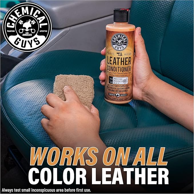 Chemical Guys Leather Conditioner, Vintage Series - Conditions, Nourishes, and Protects Natural, Synthetic, and Faux Leather Seats, Interiors, Apparel & Accessories, 16 fl oz