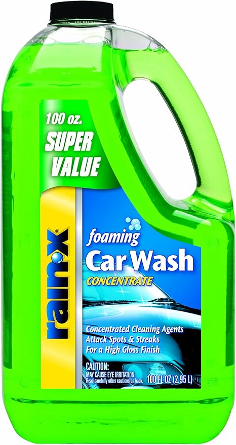 Rain-X 5072084 Foaming Car Wash - 100 fl oz. High-Foaming, Concentrated Formula For Greater Cleaning Action, Safely Lifting Dirt, Grime And Residues For An Exceptional Clean