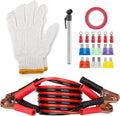 Roadside Emergency Car Kit - 30-Piece Road Trip Essentials Tool Set with Jumper Cables and Carrying Case for Car, Truck, or RV by Stalwart (Gray/Red)