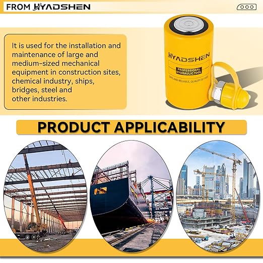 10 ton Hydraulic Cylinder Jack Sets Porta Power Ram Jack Kit with CP-180 Hydraulic Hand Pump, 2” Stroke Hydraulic Cylinder Jack Single Acting Lifting Cylinder Retract Automatically