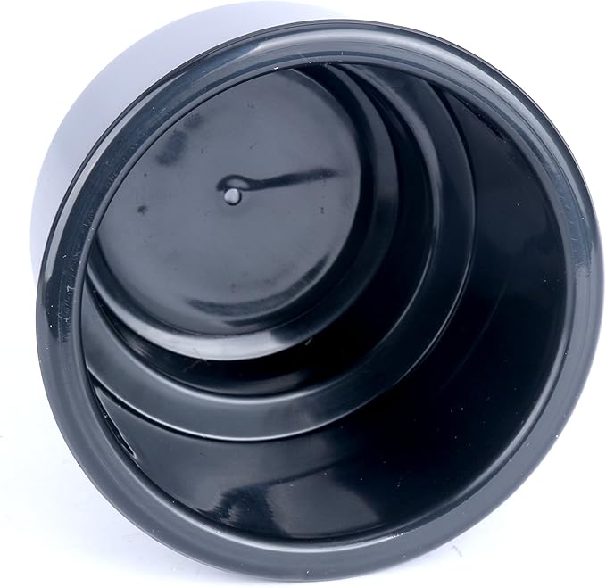 (Set of 3) Amarine-Made Black Recessed Plastic Cup Drink Can Holder with Drain for Boat Car Marine Rv - Black