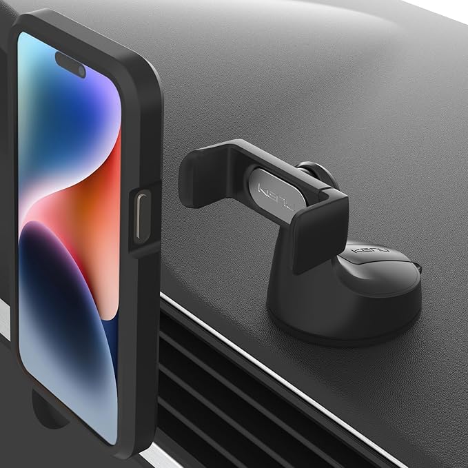 Kenu Airbase Pro Car Phone Mount for Dashboard and Windshield - Desk Phone Stand - 360 Degree Rotation - Grips Expand to 3.6 Inches - Elegant Design - Fits Latest iPhones, Samsung, and Android Phones
