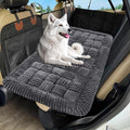 Dog Car Bed Mat, Non-Slip Backseat Extender Pet Blanket, Plaid Dog Bed for Trucks, Sedans & Large SUVs, Chew-Resistant Travel Pad for Dogs, Easy Clean & Scratch-Proof & Comfort（56"x28.7" Gray