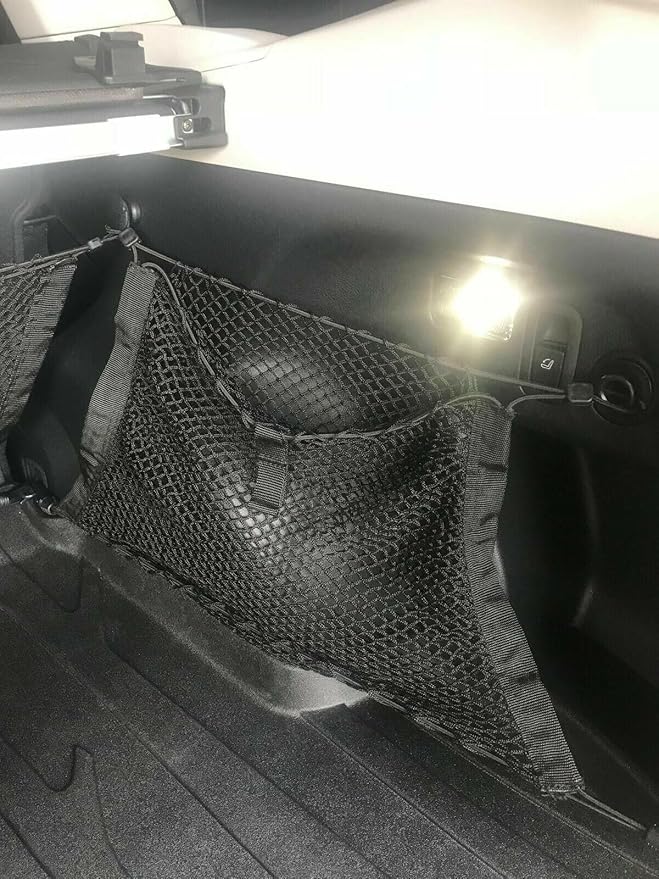Rear Side Organizer Cargo Net for Subaru Forester 2010-2013 – Cargo Net Set of 2 for SUV - Premium Mesh Elastic Car Trunk Organizer Vehicle Carrier Storage–Compatible with Forester