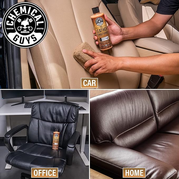 Chemical Guys Leather Conditioner, Vintage Series - Conditions, Nourishes, and Protects Natural, Synthetic, and Faux Leather Seats, Interiors, Apparel & Accessories, 16 fl oz