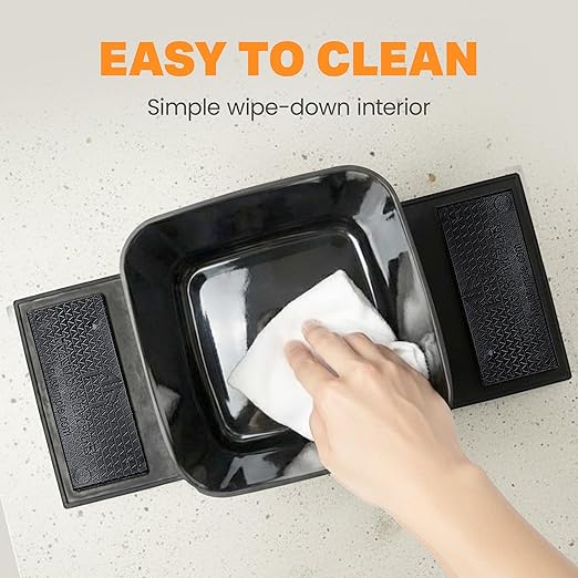 Car Trash Can Leakproof Compact Garbage Bin w/ Stability Flap, Anti-Slip Base, Portable Trash Holder for Cars, Trucks, SUVs, Minivans, Auto Organizer with Trash Bags (Black with Flap, Small)