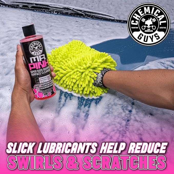 Chemical Guys Car Washing Kit - Mr. Pink Car Wash Soap, Diablo Wheel Cleaner, Wash Bucket with Dirt Trap and Lid, Wash Mitt, Detailing Brushes, Microfiber Towel, 12-Piece