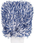 HARFINGTON Chenille Microfiber Car Wash Mitts 9.1" x 6.7" Scratch Free Wash Gloves Absorbent Double Sided Plush Cleaning Drying Mitts for Car Washing Home, Blue