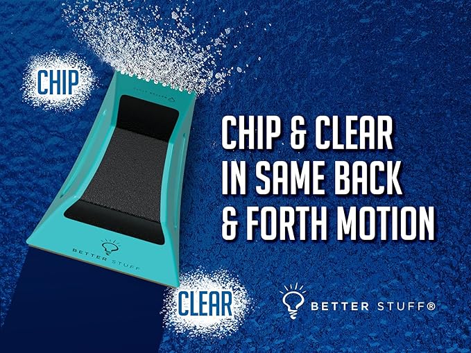 The Better Ice Scraper for Car Windshield | Fast, Efficient, Ergonomic | Magically Remove Ice and Frost from Auto Window | Patented Shape Shifting Technology | Durable Brass Edge | Compact | Pack of 1