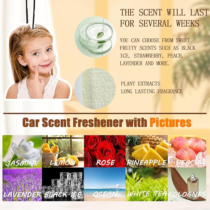 10/20/50/100Pcs Custom Air Fresheners with Picture Photo Logo - Personalized Double Sided Photo Air Freshener Personalized Gifts for Valentine's Day Birthday Anniversary(10pcs-Crop)