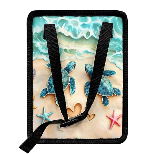 Sea Turtle Car Trash Can Organizers Garbage Bag Hanging Garbage Can Leakproof Car Trash Bin Multipurpose Bag Basket Seaside Style Automotive Accessories Decor Organizers Bag