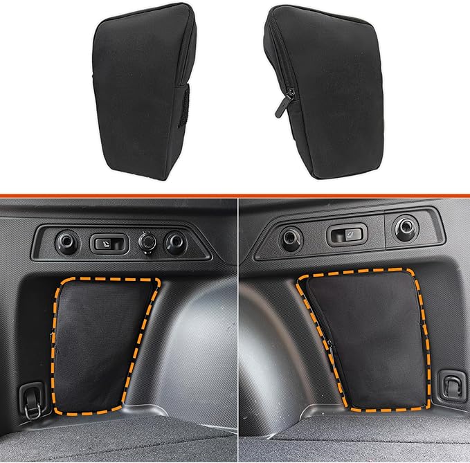 Trunk Upgrade, Trunk Organizer Pocket Bag, Trunk Cubby Storage bag, Cargo side pocket For Subaru Forester SK 2024 2023 2022 2021 2020 2019,Black, 2 pcs (Driver's side+Passenger's side)