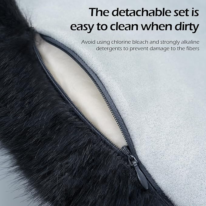 Winter Car Plush Seat Cushion, Thickened Warm Cushion, Universal Car Seat Cover, Front/Rear Row Single Piece Interior Seat Pad (2pcs Front Seat Cushions + 1pcs Rear Seat Cushion)