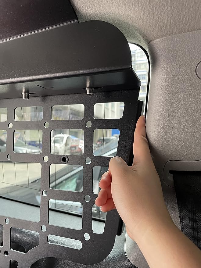 HIGH FLYING for Toyota Highlander 2008-2013 Car Accessories Modular Storage Molle Panel Shelf Luggage Carrier Trunk Organizer Aluminum Alloy A Set (Side Panel + Shelf)