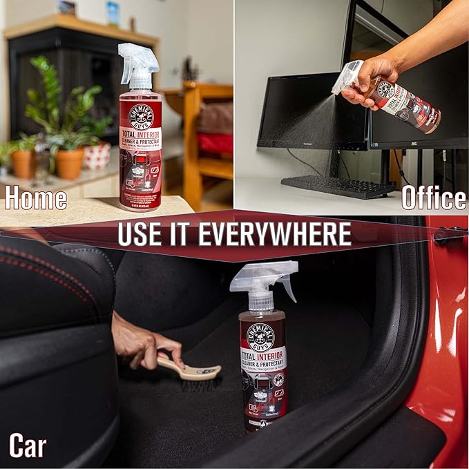 Chemical Guys SPI22516 Total Interior Cleaner & Protectant (Safe on Dash, Leather, Vinyl, Plastics, Trim, Glass, Fabric & More), 16 Fl Oz (Pack of 2) (Black Cherry Scent)