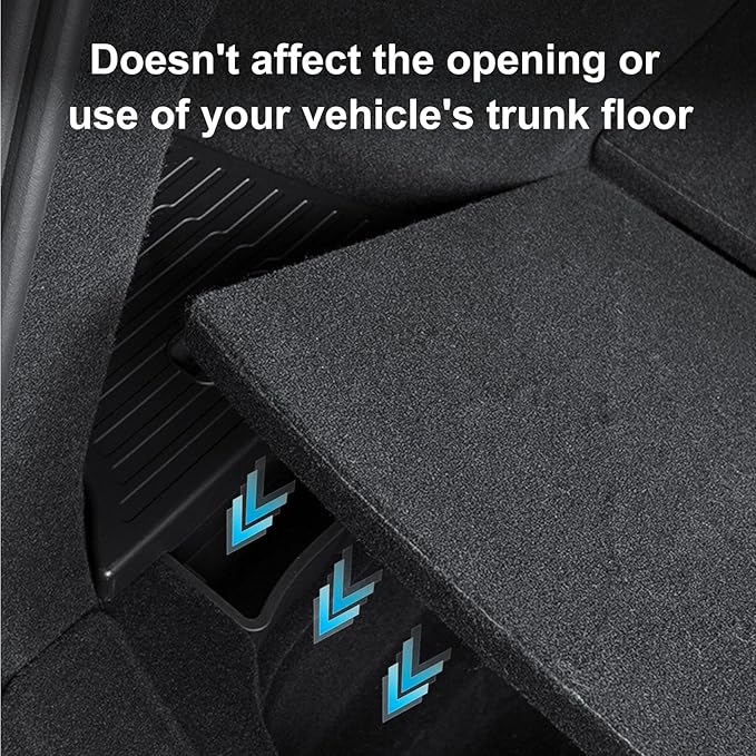 2Pcs Trunk Storage Bins for Juniper TPE Trunk Side Storage Boxes with Lids for Model Y Juniper (2025.03+)