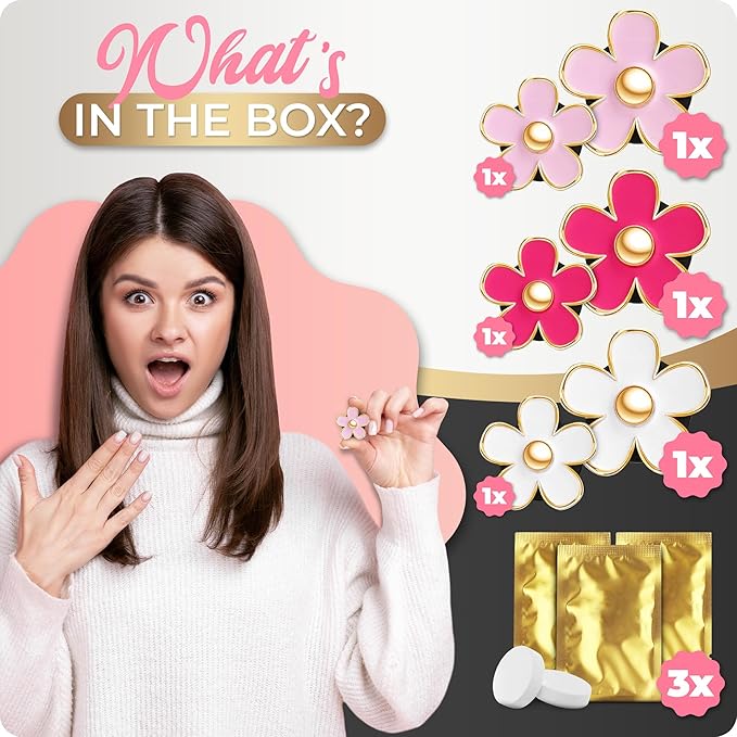 Girl Car Accessories, Air Freshener Car, Pink Decor for Teens, Women, Cute Vent Clips Stuff, Decorations Interior Aesthetic