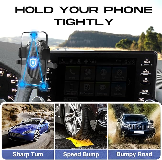 Car Phone Holder for Honda Accord 2018-2022 Accessories,Adjustable GPS Accord Phone Mount for 8-inch Screen,Hands-Free Ultra Stable Phone Stand for All Phones