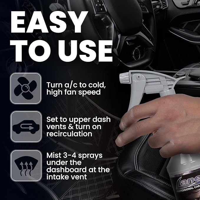 Lane's Premium Car Air Fresheners - Fresh Scent Water Based - 16oz Eliminate Bad Odors of Pet & Food From Car Interior Leather, Carpet, Upholstery Great For Cars, Trucks, SUVs, RVs & More