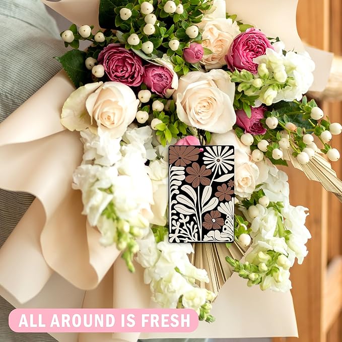 Boho Abstract Floral Car Air Freshener 4Pcs, Neutral Abstract Minimalist Flower Botanical Air Freshener for Car Interior Closet Drawer Books, Boho Retro Car Mirror Decor Hanging