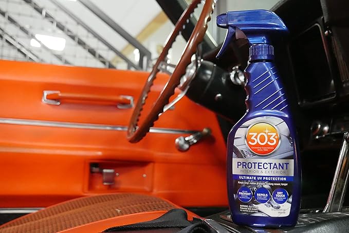 303 Products Automotive Protectant Spray - Helps Prevent Fading & Cracking, Repels Dust, Lint & Staining, Superior UV Protection & Restores Lost Color, Exterior & Interior Car Cleaning Supplies 16oz