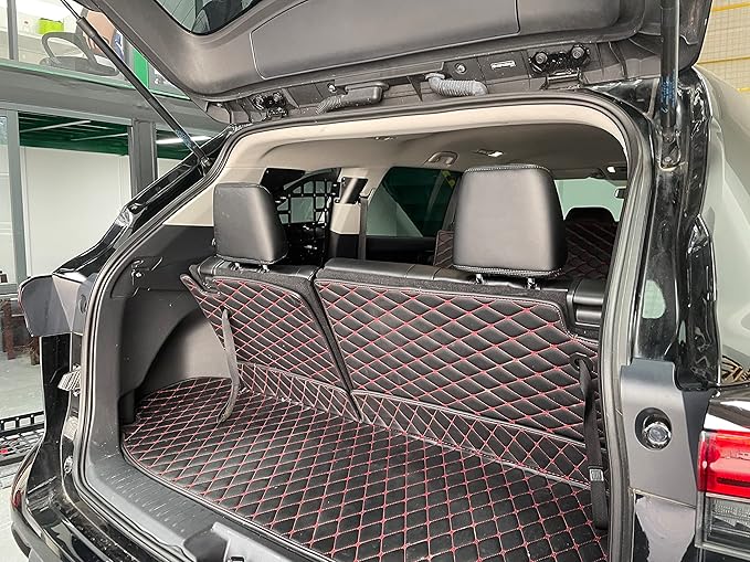 HIGH FLYING for Toyota Highlander 2020-2024 Car Accessories Modular Storage Molle Panel Shelf Luggage Carrier Trunk Organizer Aluminum Alloy A Set (Side Panel+ Shelf)