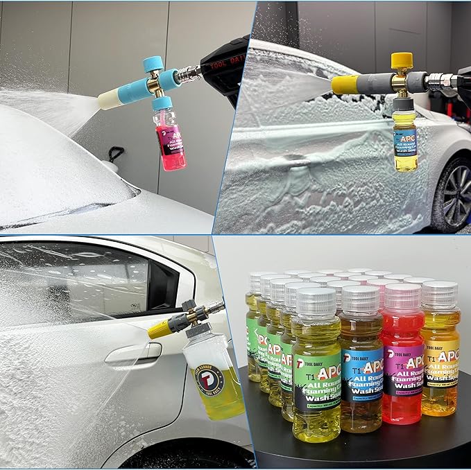 Tool Daily All-Round Foaming Car Wash Soap, High-Foaming Concentrated Formula, Specialized Car Shampoo for Foam Cannon and Pressure Washer, 3.38 Fl Oz Each (Pack of 20)