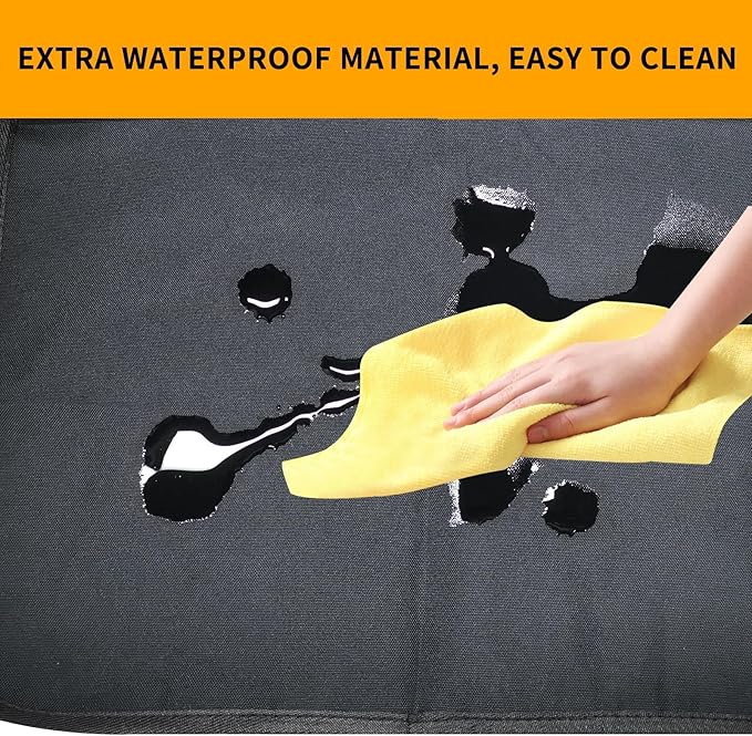 Kick Mats with Organizer - 2 Pack Backseat Protector Seat Covers for Your Car, SUV, Minivan or Truck Seats - Vehicle Back Seat Kids Safety Accessories - Universal Fit Automotive Interior Protectors