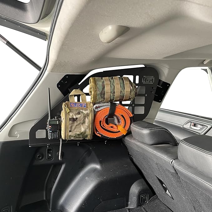 HIGH FLYING for Subaru Forester 14-18 Car Accessories Modular Storage Molle Panels System Trunk Shelf Luggage Storage Carrier Trunk Organizer Aluminum (Side Panels+Shelf with Manual Tailgate)