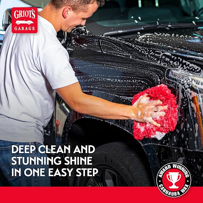 Griot's Garage Best of Show Wash and Wax for Car Detailing and Cleaning, Carnauba-Packed Coating, High Gloss Shine and Protection for Auto Paint, 10887, 48oz