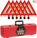 Xpose Safety Reflective Emergency Triangles – 9 Kits (27 Triangles) – DOT Approved Roadside Car Safety Warning Reflectors – Red & Orange Automotive Vehicle Hazard Visibility Markers