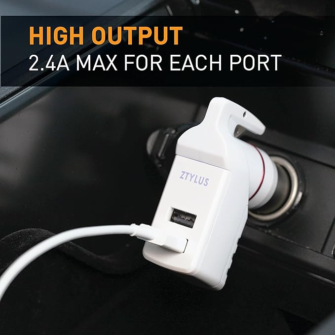 Ztylus Stinger Car Vehicle Emergency Escape Tool: Life-Saving Multi-Tool, Spring Loaded Window Breaker Punch, Seat Belt Cutter (1x White Stinger)