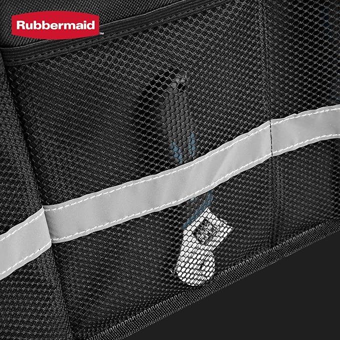 Rubbermaid Car Organizer, Collapsible Trunk Organizer, Multi-Compartment Car Storage Organization for Car Accessories, 3 Compartments With Cover, 23.23"*12.99"*11.81"