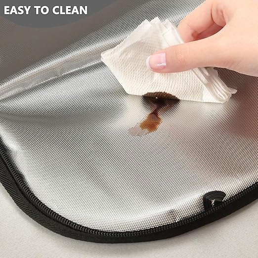 MNSRUU Car Trash Can with Lid, Digital Skull Head Moth Car Trash Bag Hanging Organizers and Storage for Front Back Seat, Leak-Proof Trash Bin