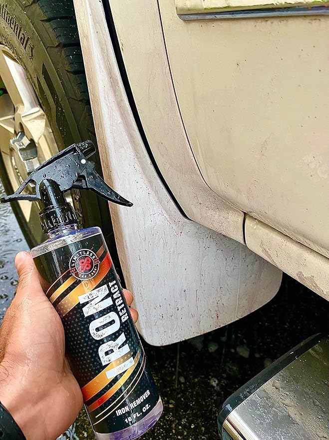 LimitlessCarCare IRON Retract-Iron Out Fallout Rust Remover Spray for Car Detailing | Remove Iron Particles in Car Paint, Motorcycle, RV & Boat | Use Before Clay Bar, Car Wax or Car Wash (16oz)