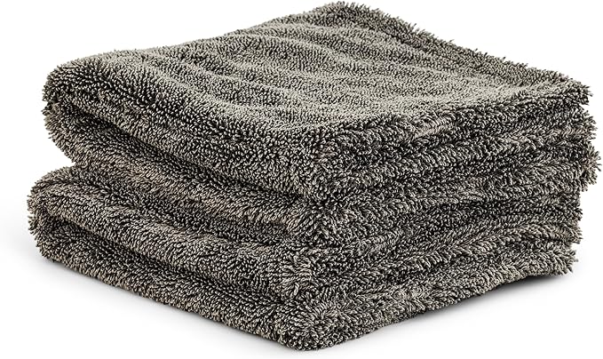 Griot's Garage PFM Ultrafast Edgeless Towels for Car Cleaning and Detailing, Hyper-Absorbent, Scratch-Free, Compact, 16” x 16”, Set of 2, 55539