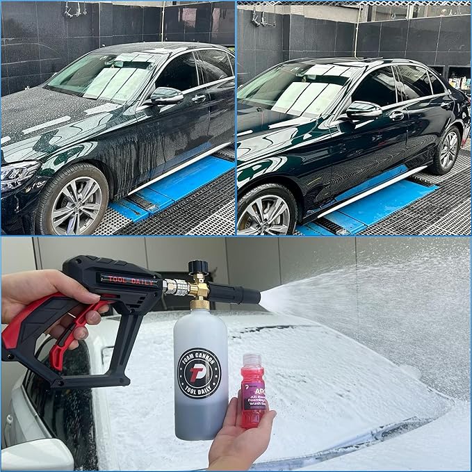 Tool Daily All-Round Foaming Car Wash Soap, High-Foaming Concentrated Formula, Specialized Car Shampoo for Foam Cannon and Pressure Washer, 3.38 Fl Oz Each (Pack of 20)
