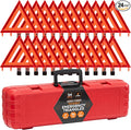 Xpose Safety Reflective Emergency Triangles – 24 Kits (72 Triangles) – DOT Approved Roadside Car Safety Warning Reflectors – Red & Orange Automotive Vehicle Hazard Visibility Markers