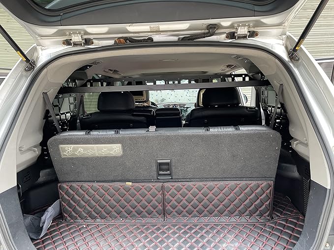 HIGH FLYING for Toyota Highlander 2008-2013 Car Accessories Modular Storage Molle Panel Shelf Luggage Carrier Trunk Organizer Aluminum Alloy A Set (Side Panel)