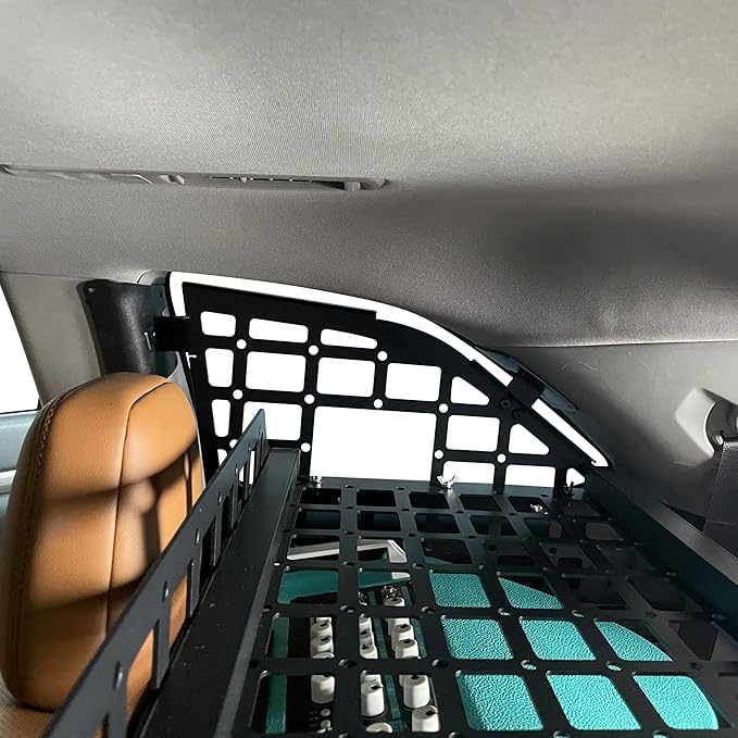 HIGH FLYING for Toyota Highlander 2014 2015 2016 2017 2018 2019 Car Accessories Modular Storage Molle Panel Shelf Luggage Carrier Trunk Organizer Aluminum (Side Panel+Shelf)