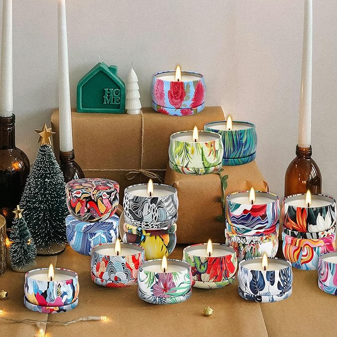 Set 36Pack Scented Candles,Candvent Calendar 2025,Gifts Soy Wax Travel Tin Jar Candles for Home 2.5 OZ jar Candles for Mom for Christmas, Birthday, Thanksgiving, Mother's Day